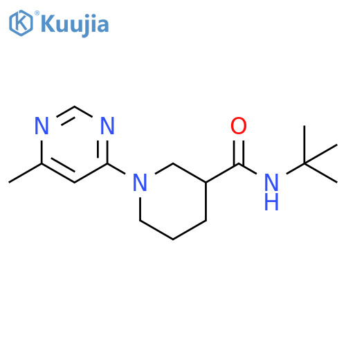 N-tert-butyl-1-(6-methylpyrimidin-4-yl)piperidine-3-carboxamide structure