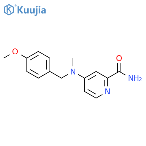 4-{[(4-methoxyphenyl)methyl](methyl)amino}pyridine-2-carboxamide structure