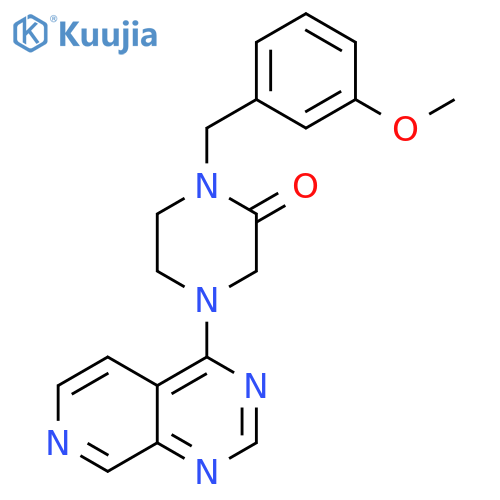 1-[(3-methoxyphenyl)methyl]-4-{pyrido[3,4-d]pyrimidin-4-yl}piperazin-2-one structure