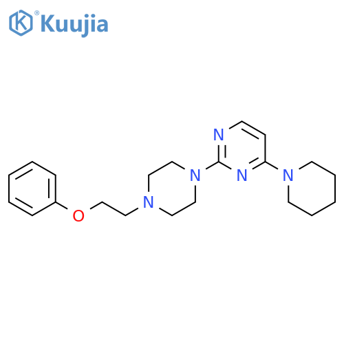 2-[4-(2-phenoxyethyl)piperazin-1-yl]-4-(piperidin-1-yl)pyrimidine structure