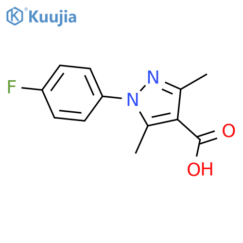 1-(4-Fluorophenyl)-3,5-dimethyl-1H-pyrazole-4-carboxylic acid structure