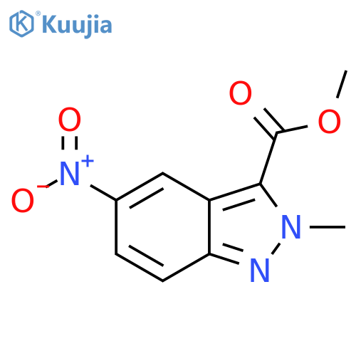 Methyl 2-methyl-5-nitro-indazole-3-carboxylate structure