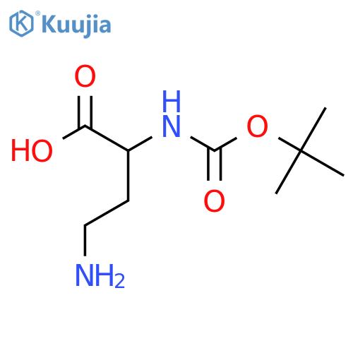 4-Amino-2-((tert-butoxycarbonyl)amino)butanoic acid structure