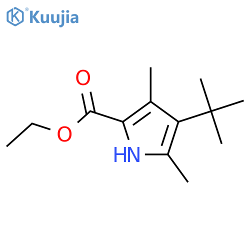 1H-Pyrrole-2-carboxylicacid, 4-(1,1-dimethylethyl)-3,5-dimethyl-, ethyl ester structure