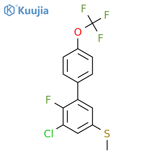 (5-Chloro-6-fluoro-4'-(trifluoromethoxy)-[1,1'-biphenyl]-3-yl)(methyl)sulfane structure