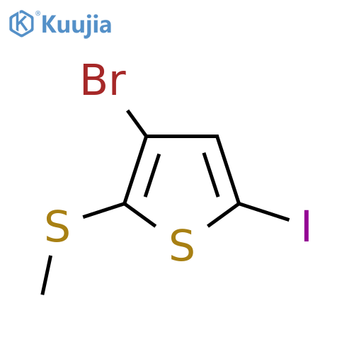 3-Bromo-5-iodo-2-(methylthio)thiophene structure
