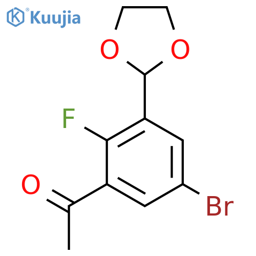 1-(5-Bromo-3-(1,3-dioxolan-2-yl)-2-fluorophenyl)ethanone structure