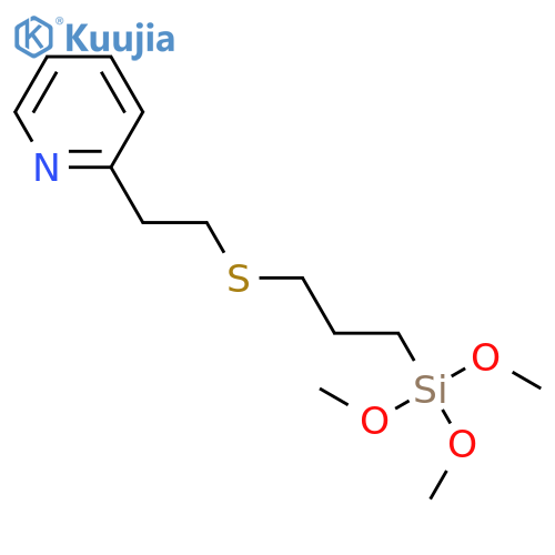 Pyridine,2-[2-[[3-(trimethoxysilyl)propyl]thio]ethyl]- structure