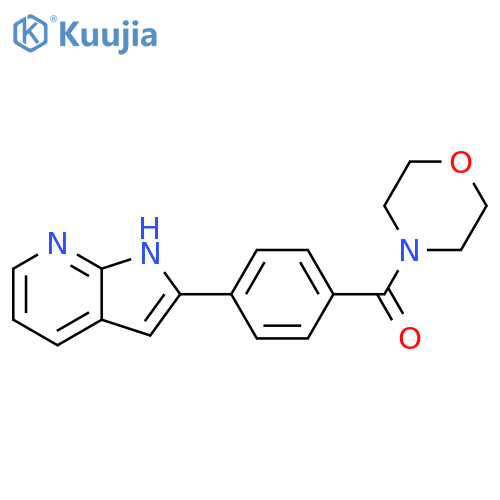 Methanone, 4-morpholinyl[4-(1H-pyrrolo[2,3-b]pyridin-2-yl)phenyl]- structure