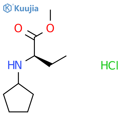 methyl (2R)-2-(cyclopentylamino)butanoate;hydrochloride structure