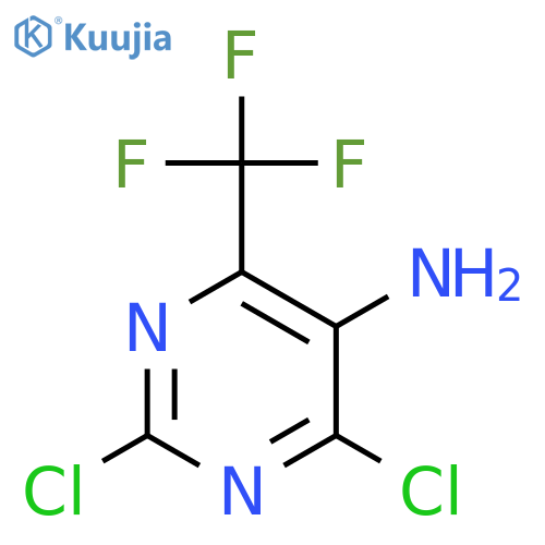 2,4-dichloro-6-(trifluoromethyl)pyrimidin-5-amine structure