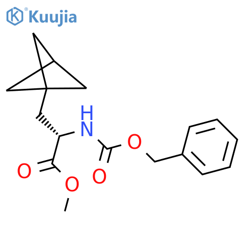 Methyl (2S)-2-(benzyloxycarbonylamino)-3-(1-bicyclo[1.1.1]pentanyl)propanoate structure