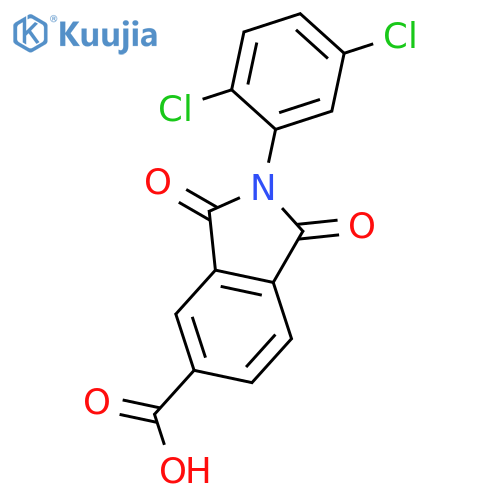 2-(2,5-dichlorophenyl)-1,3-dioxo-2,3-dihydro-1H-isoindole-5-carboxylic acid structure