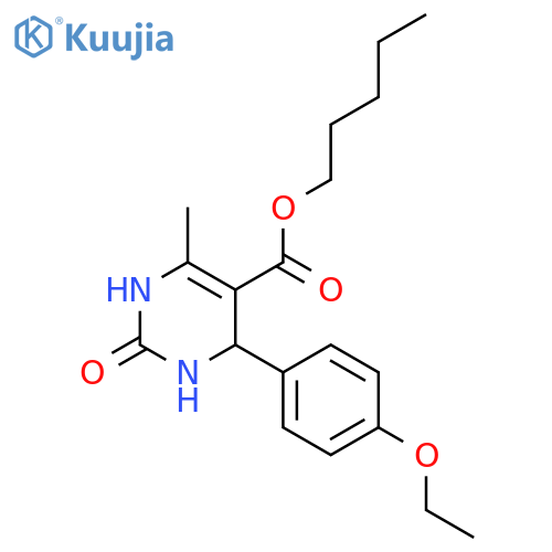 <br>4-(4-Ethoxy-phenyl)-6-methyl-2-oxo-1,2,3,4-tetrahydro-pyrimidine-5-carboxyl ic acid pentyl ester structure