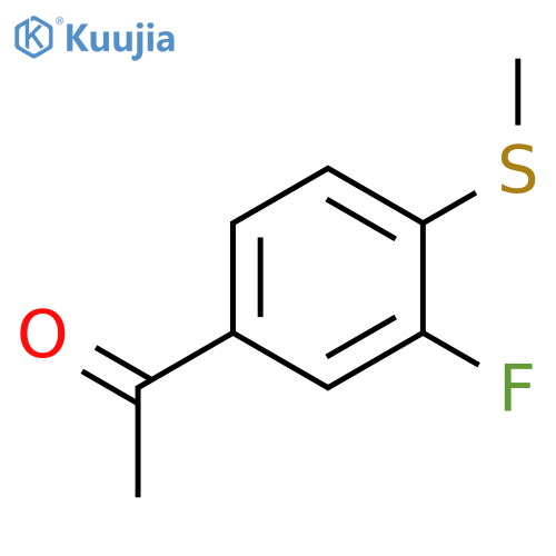 1-3-fluoro-4-(methylsulfanyl)phenylethan-1-one structure