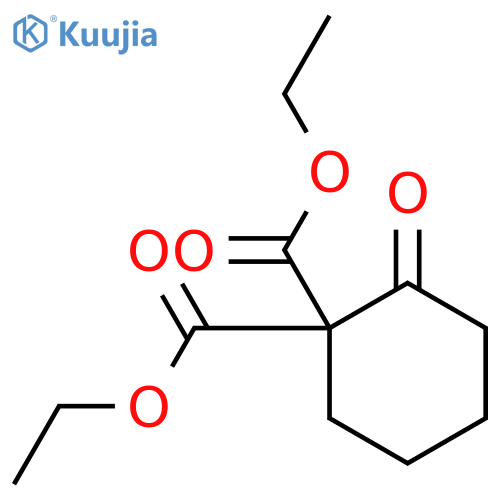 1,1-Cyclohexanedicarboxylicacid, 2-oxo-, 1,1-diethyl ester structure