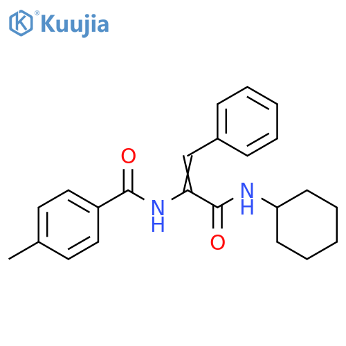 (2Z)-N-cyclohexyl-2-(4-methylphenyl)formamido-3-phenylprop-2-enamide structure