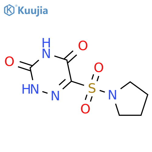 1,2,4-Triazine-3,5(2H,4H)-dione,6-(1-pyrrolidinylsulfonyl)- structure