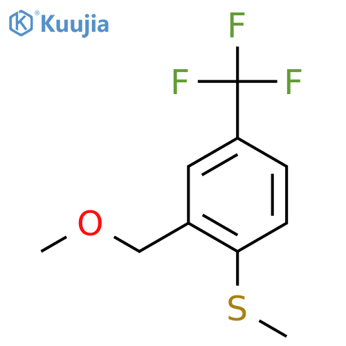 (2-(Methoxymethyl)-4-(trifluoromethyl)phenyl)(methyl)sulfane structure