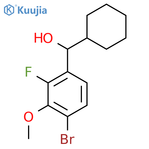 (4-Bromo-2-fluoro-3-methoxyphenyl)(cyclohexyl)methanol structure