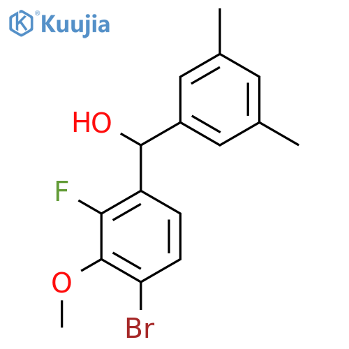 (4-Bromo-2-fluoro-3-methoxyphenyl)(3,5-dimethylphenyl)methanol structure