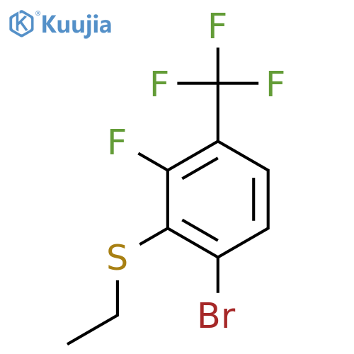 (6-Bromo-2-fluoro-3-(trifluoromethyl)phenyl)(ethyl)sulfane structure