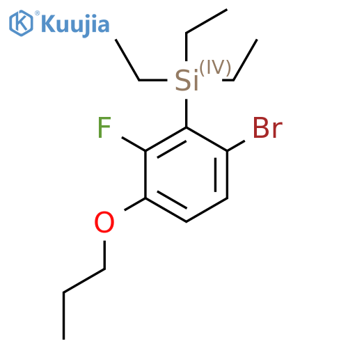 (6-Bromo-2-fluoro-3-propoxyphenyl)triethylsilane structure