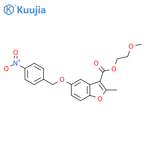 2-methoxyethyl 2-methyl-5-(4-nitrophenyl)methoxy-1-benzofuran-3-carboxylate structure