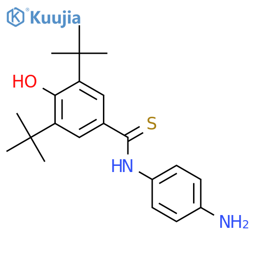 N-(4-Aminophenyl)-3,5-di-tert-butyl-4-hydroxybenzene-1-carbothioamide structure