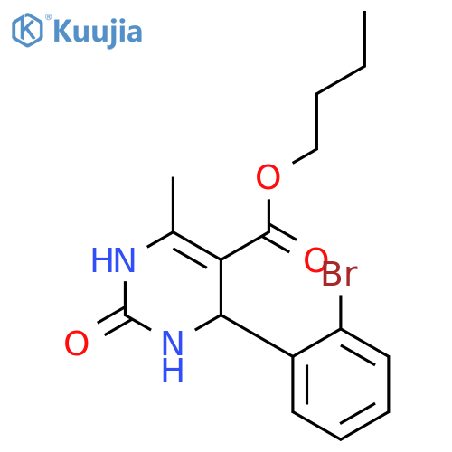 <br>4-(2-Bromo-phenyl)-6-methyl-2-oxo-1,2,3,4-tetrahydro-pyrimidine-5-carboxyli c acid butyl ester structure
