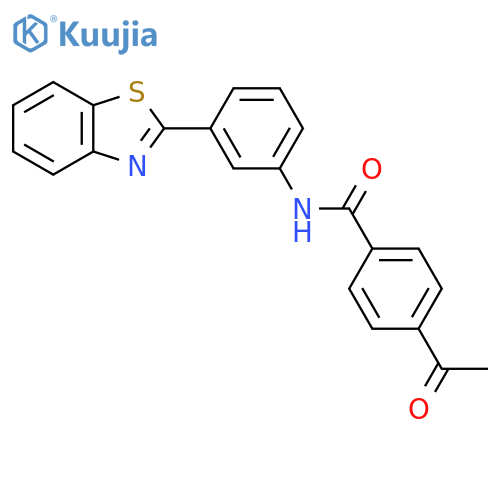 4-acetyl-N-[3-(1,3-benzothiazol-2-yl)phenyl]benzamide structure