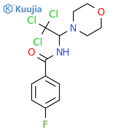 4-fluoro-N-2,2,2-trichloro-1-(morpholin-4-yl)ethylbenzamide structure