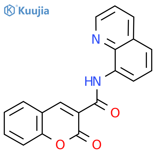 2-oxo-N-(quinolin-8-yl)-2H-chromene-3-carboxamide structure