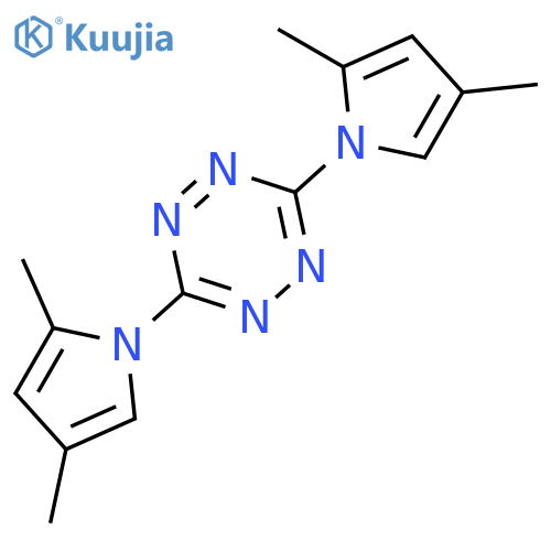 3,6-Bis(3,5-dimethyl-1H-pyrazol-1-yl)-1,2,4,5-tetrazine structure