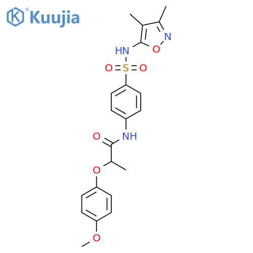 N-{4-(3,4-dimethyl-1,2-oxazol-5-yl)sulfamoylphenyl}-2-(4-methoxyphenoxy)propanamide structure