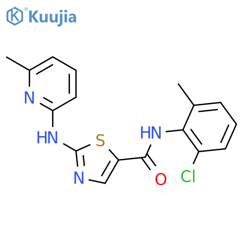 5-Thiazolecarboxamide,N-(2-chloro-6-methylphenyl)-2-[(6-methyl-2-pyridinyl)amino]- structure