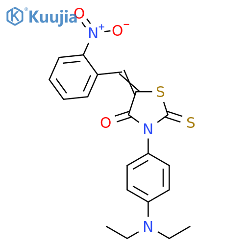 (5Z)-3-[4-(diethylamino)phenyl]-5-[(2-nitrophenyl)methylidene]-2-sulfanylidene-1,3-thiazolidin-4-one structure