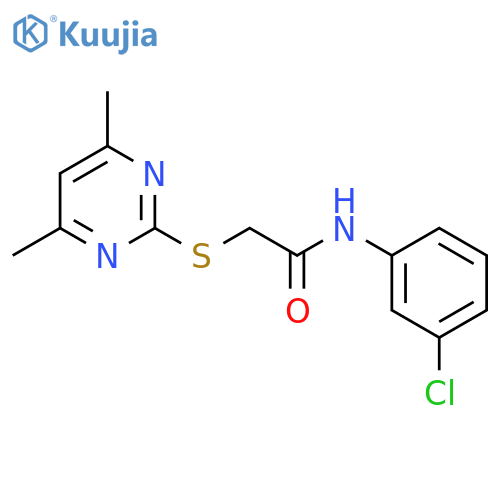 N-(3-Chlorophenyl)-2-[(4,6-dimethylpyrimidin-2-yl)sulfanyl]acetamide structure