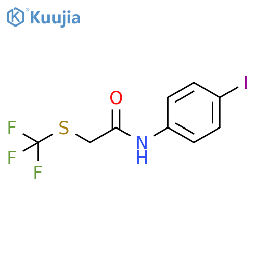 N-(4-iodophenyl)-2-[(trifluoromethyl)sulfanyl]acetamide structure
