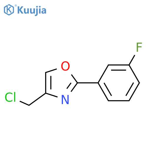 4-(chloromethyl)-2-(3-fluorophenyl)-1,3-oxazole structure