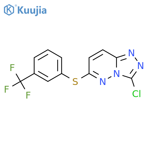 3-Chloro-6-{[3-(trifluoromethyl)phenyl]sulfanyl}-[1,2,4]triazolo[4,3-b]pyridazine structure