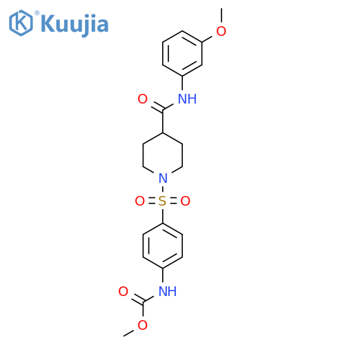 methyl N-4-({4-(3-methoxyphenyl)carbamoylpiperidin-1-yl}sulfonyl)phenylcarbamate structure