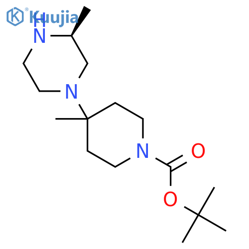 tert-butyl 4-methyl-4-[(3S)-3-methylpiperazin-1-yl]piperidine-1-carboxylate structure