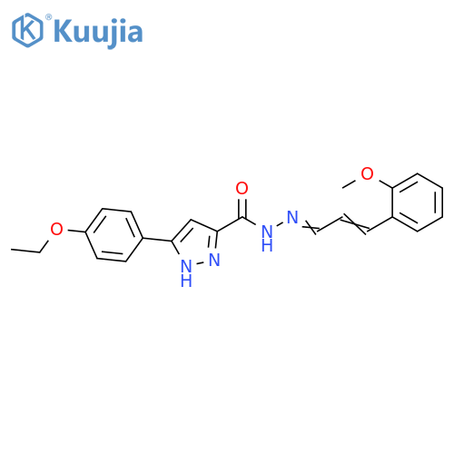 3-(4-ethoxyphenyl)-N'-(1E,2E)-3-(2-methoxyphenyl)prop-2-en-1-ylidene-1H-pyrazole-5-carbohydrazide structure