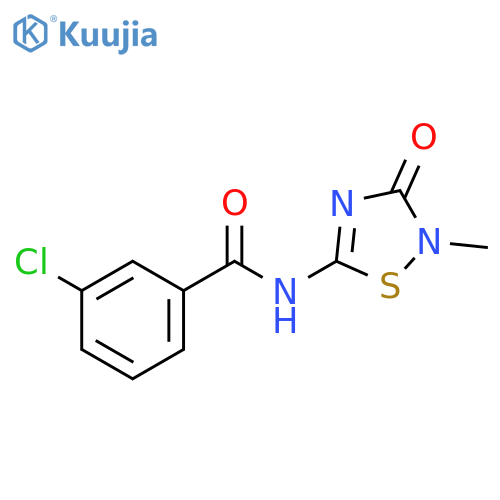 3-CHLORO-N-(2-METHYL-3-OXO-2,3-DIHYDRO-1,2,4-THIADIAZOL-5-YL)BENZENECARBOXAMIDE structure