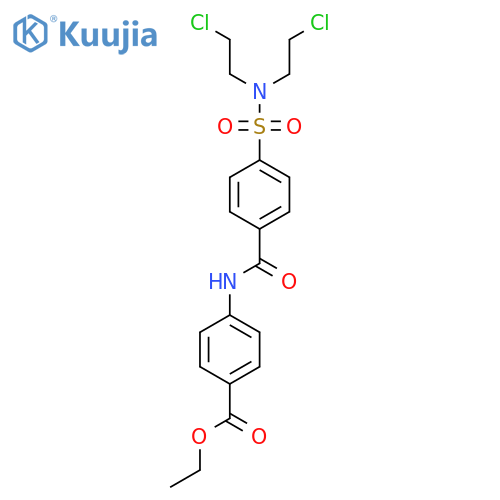 ethyl 4-{4-bis(2-chloroethyl)sulfamoylbenzamido}benzoate structure