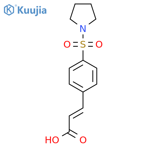 (2E)-3-4-(Pyrrolidin-1-ylsulfonyl)phenylacrylic acid structure