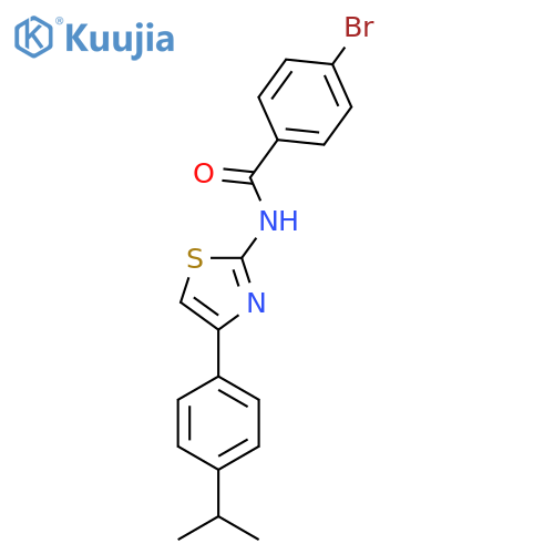 4-bromo-N-{4-4-(propan-2-yl)phenyl-1,3-thiazol-2-yl}benzamide structure