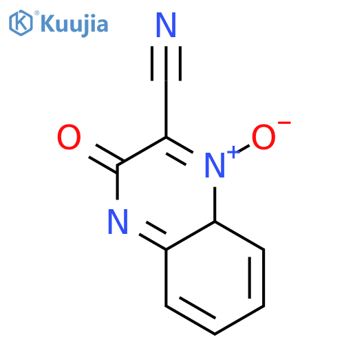 2-Quinoxalinecarbonitrile,3,4-dihydro-3-oxo-, 1-oxide structure