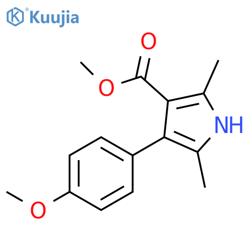 1H-Pyrrole-3-carboxylicacid, 4-(4-methoxyphenyl)-2,5-dimethyl-, methyl ester structure